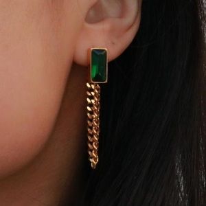 Chain drop earrings